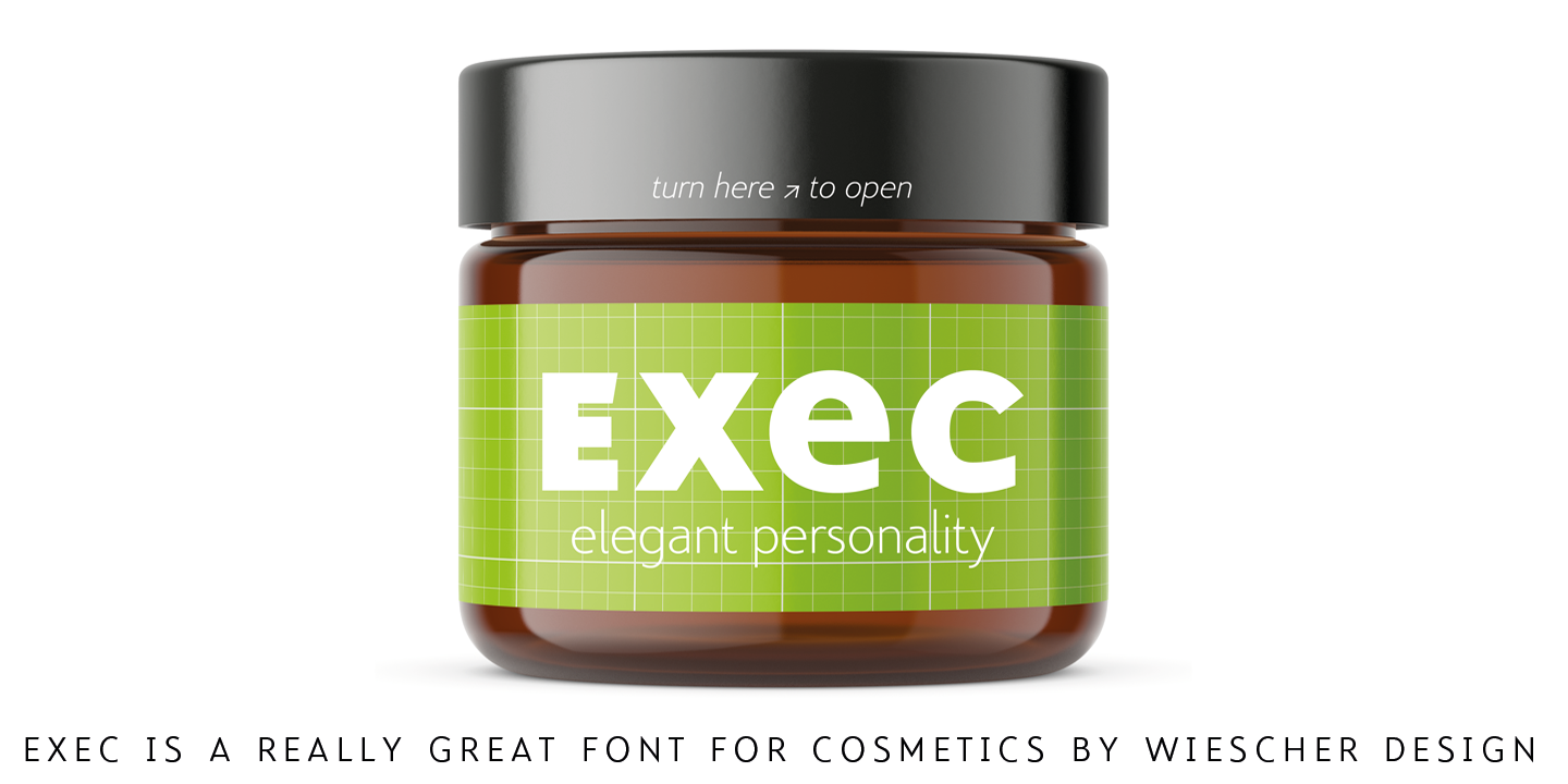 Exec SemiBold Italic Font preview